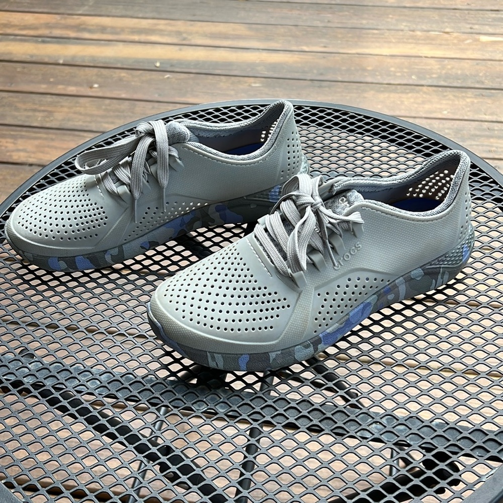 Crocs Grey/Blue Camo Literide